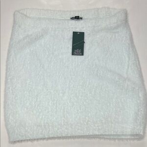 Wild Fable Fuzzy Mint White Mini Skirt LOAS